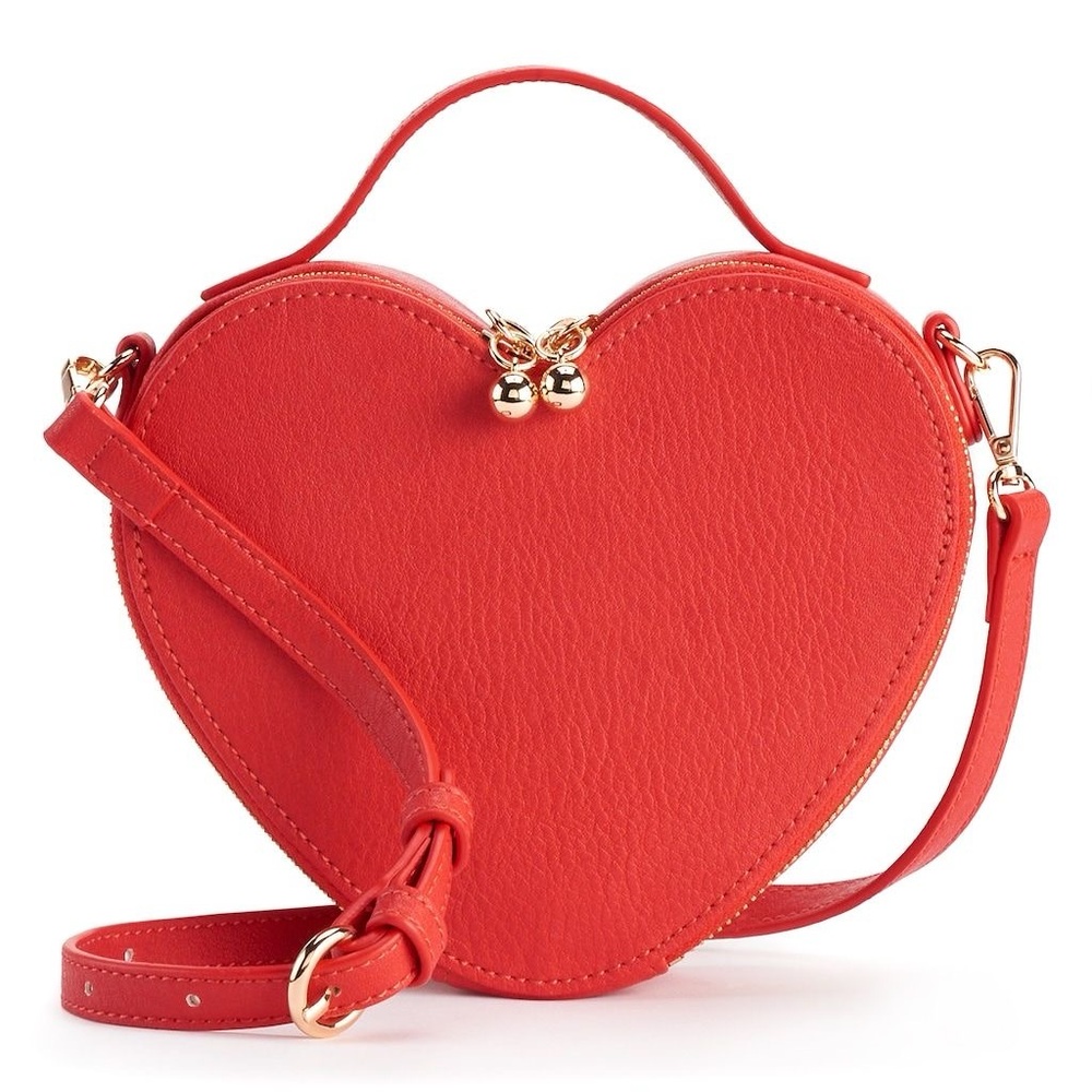 Lauren Conrad Heart Shaped Top Handle Crossbody Bag
